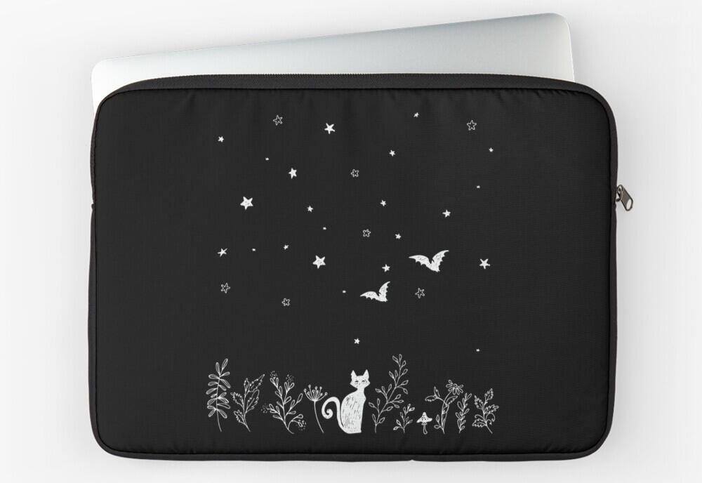 Cats Bats and Stars Laptop Sleeve