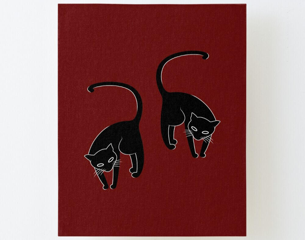 Two Black Cats Print